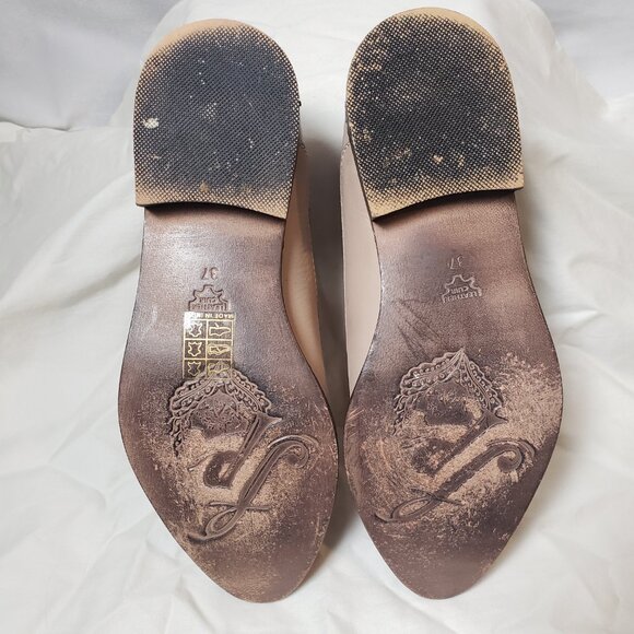 Free People Brady Slip On Loafers Leather Two Tone Tan Ladies Size 37/6.5 - Picture 11 of 13